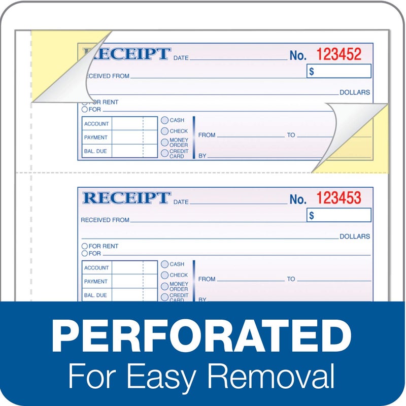 TOPS Money/Rent Receipt Book, 3-Part, Carbonless, 11 x 7-5/8 Inches, 4 Receipts/Page, 100 Sets per Book (46808) - Image 5